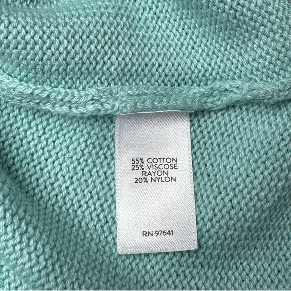 J. Jill Mint Green Cardigan Sweater V-Neck Knit - Picture 7 of 11